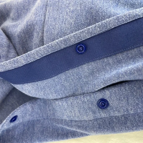 Lululemon Overshirt Collared Snap Long Sleeve Blue Men’s Size Large - Picture 14 of 15